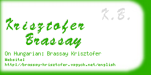 krisztofer brassay business card